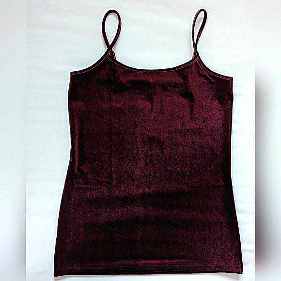 LOFT Tops Nwt Loft Outlet Maroon Velvet Camisole Tank Taylor Swift
